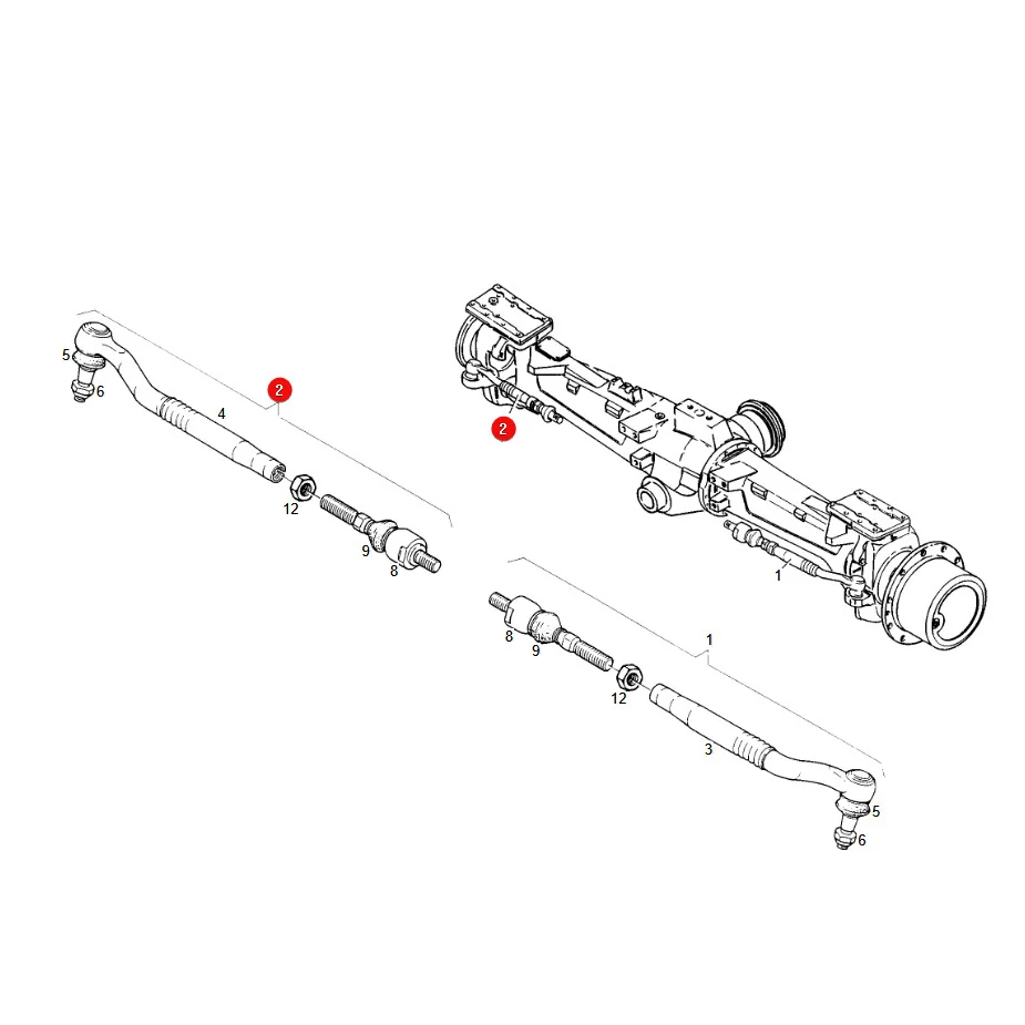 AGCO - G716300100050 - Rechte Spurstange Fendt