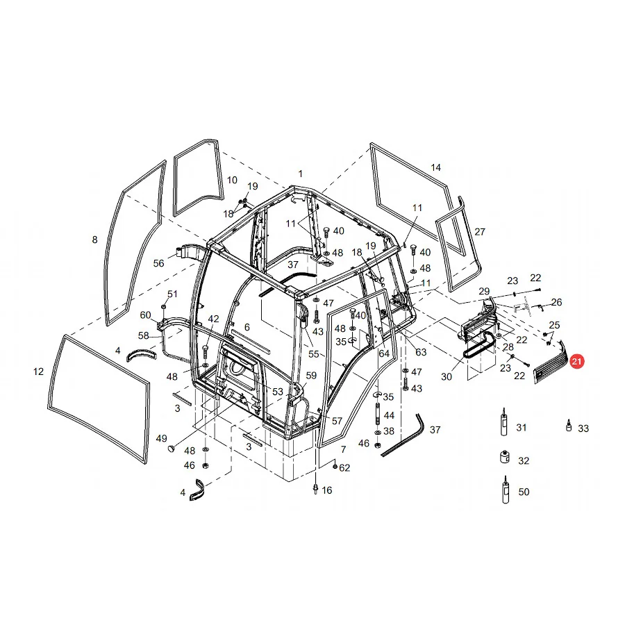 AGCO - G716810010031 - Kunststoff-Filterabdeckung Fendt