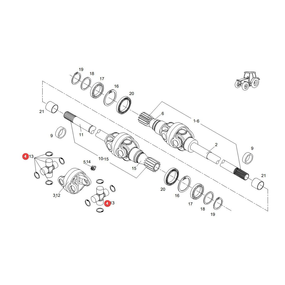 AGCO - G926301020300 - Achskreuzgelenk Fendt