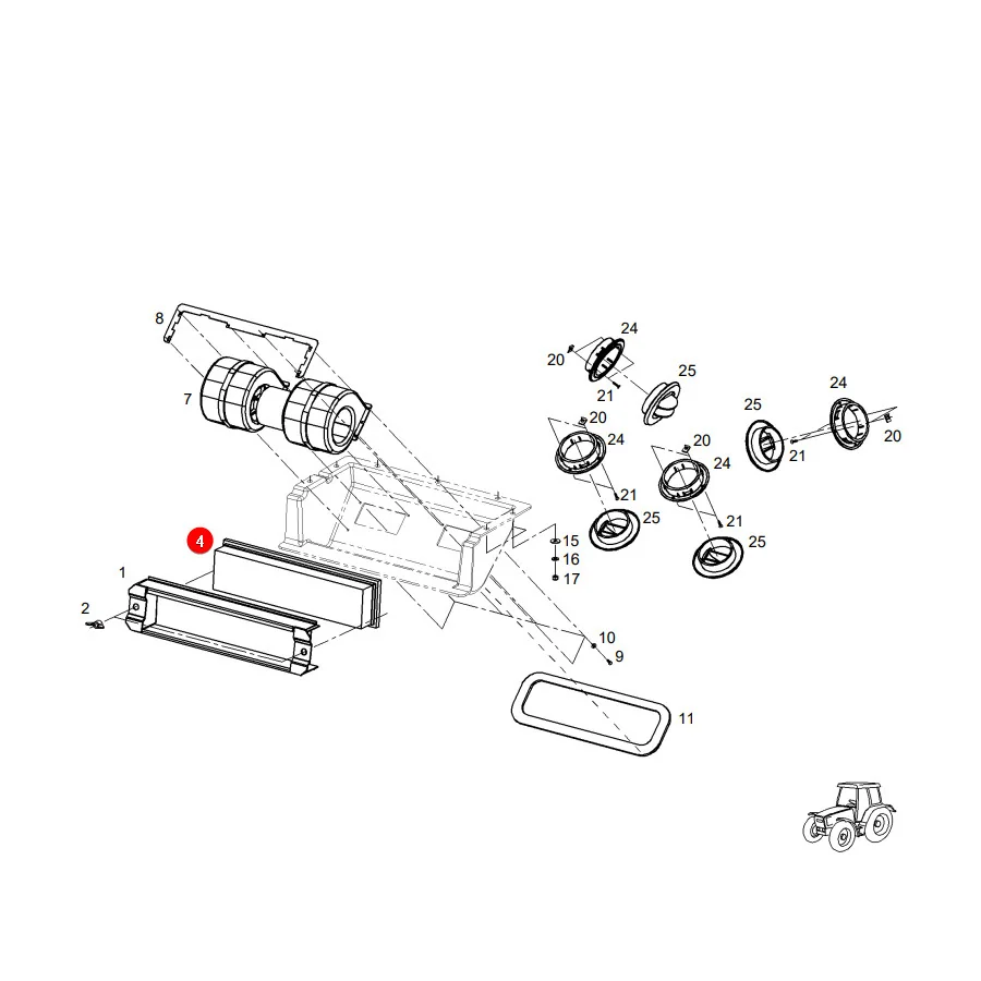AGCO - H210812141101 - Kabinenfilter Fendt