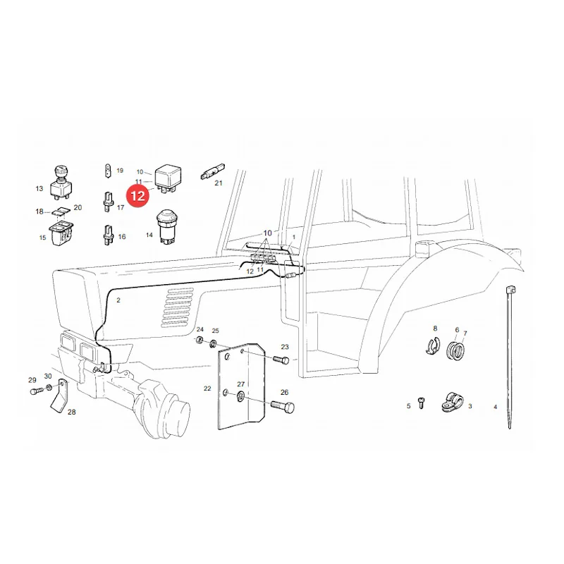 AGCO - H404900020030 - Spannungsunterdrückungs-Elektrorelais 60A Fendt