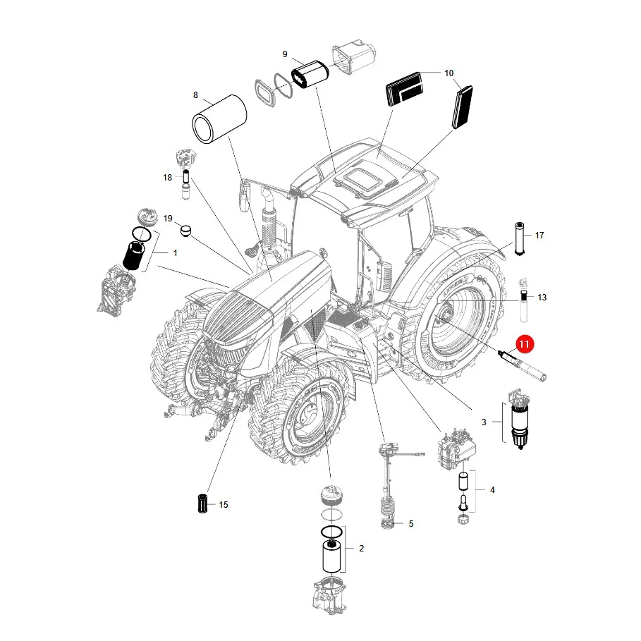 AGCO - H530101490200 - Hydraulikfiltereinsatz Fendt
