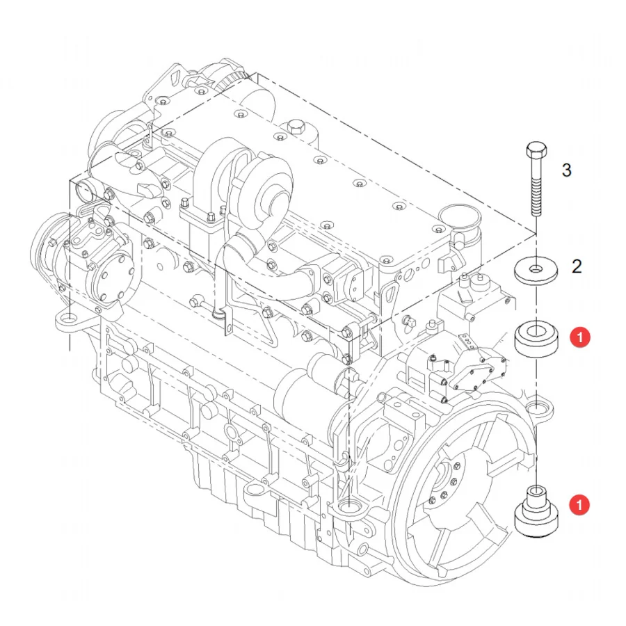 AGCO - H716201010100 - Motorlager Fendt