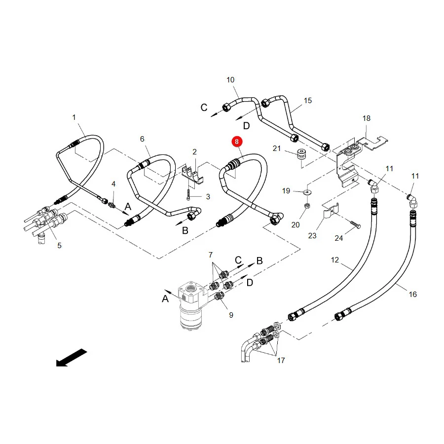 AGCO - H737950310031 - Druckleitung Fendt