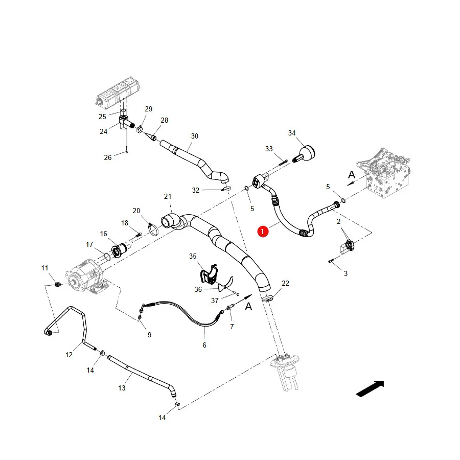 AGCO - H743940010041 - Druckleitung Fendt