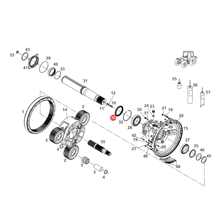 AGCO - H822100150040 - Vorderachsdichtring Valtra Fendt Massey Ferguson