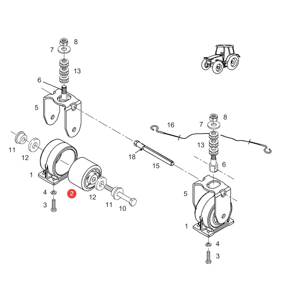 AGCO - H916500200161 - Metall-Gummi-Stoßdämpfer Fendt