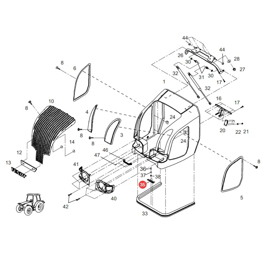 AGCO - H916501022030 - Halterung Fendt