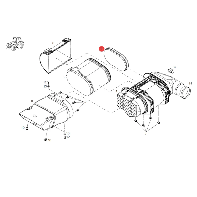 AGCO - H931202090400 - Innenluftfilter Massey Ferguson