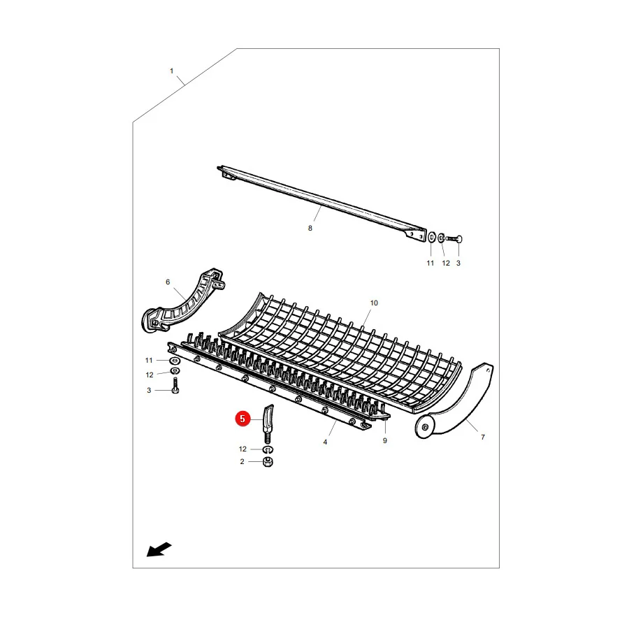 AGCO - LA301172230 - Massey Ferguson Messerzahn
