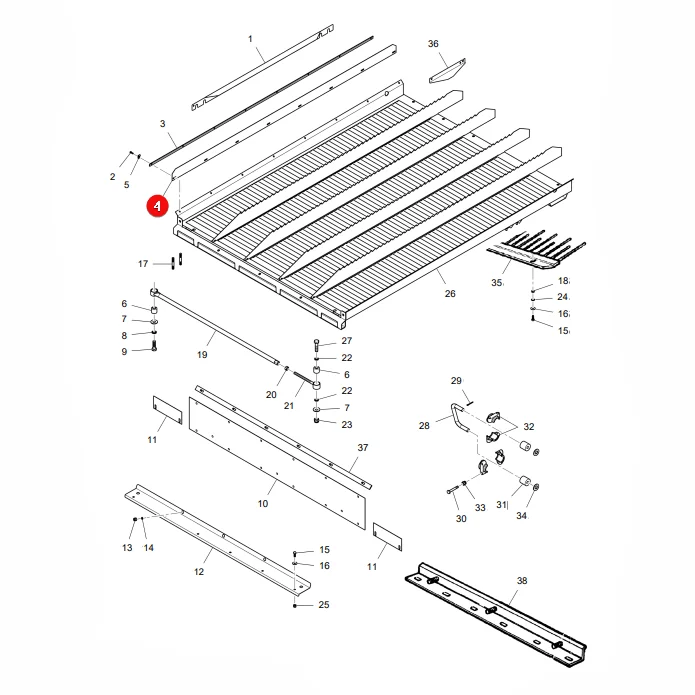 AGCO - LA321828250 - Gummisiebabdeckung Massey Ferguson