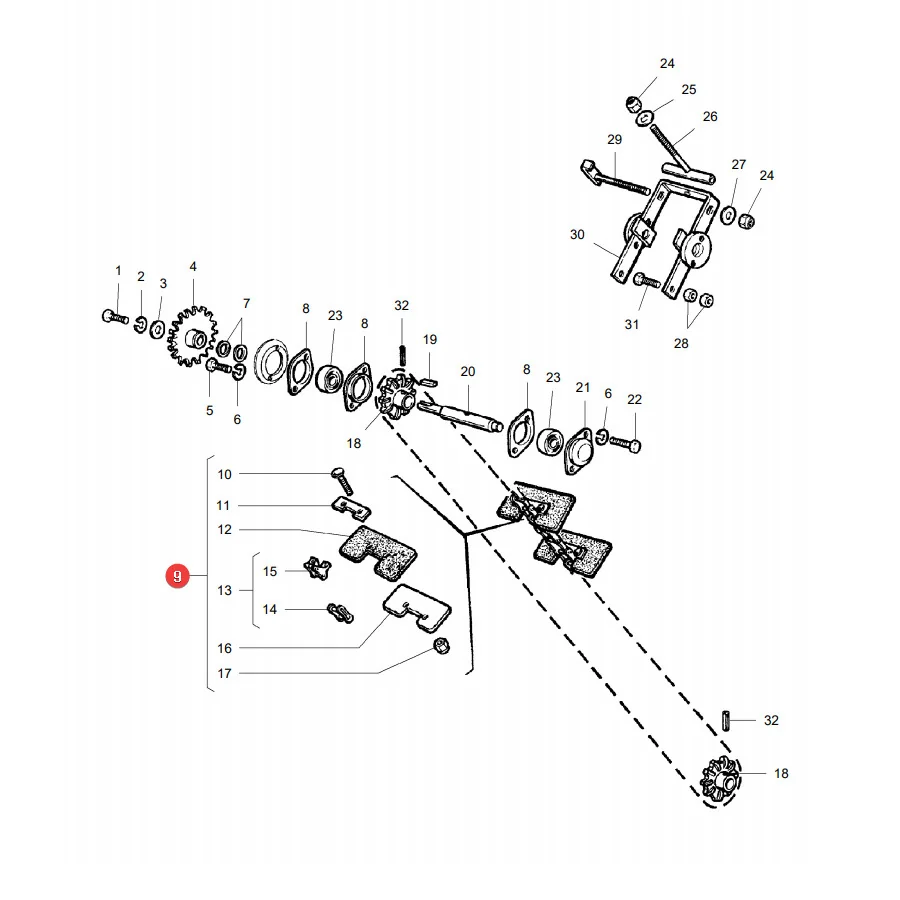 AGCO - LA321862500 - Getreideeinzugskette Massey Ferguson
