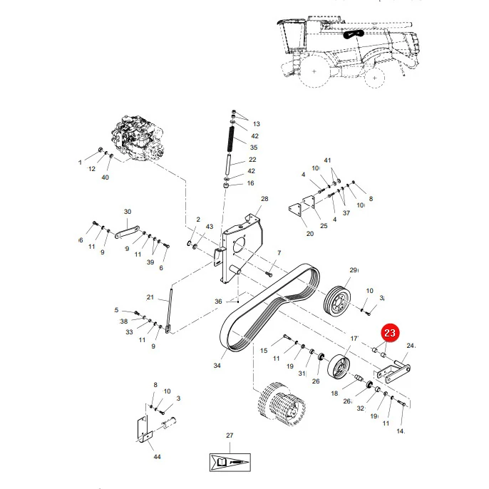 AGCO - LA322100250 - Massey Ferguson Abstandsbuchse
