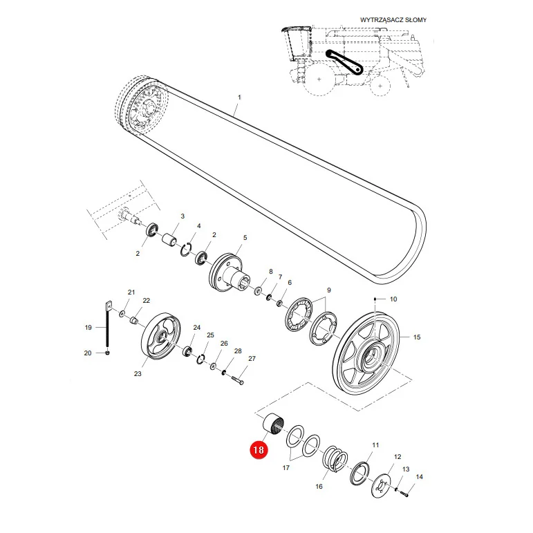 AGCO - LA322120750 - Massey Ferguson Strohschüttler-Antriebs-Einstellbuchse