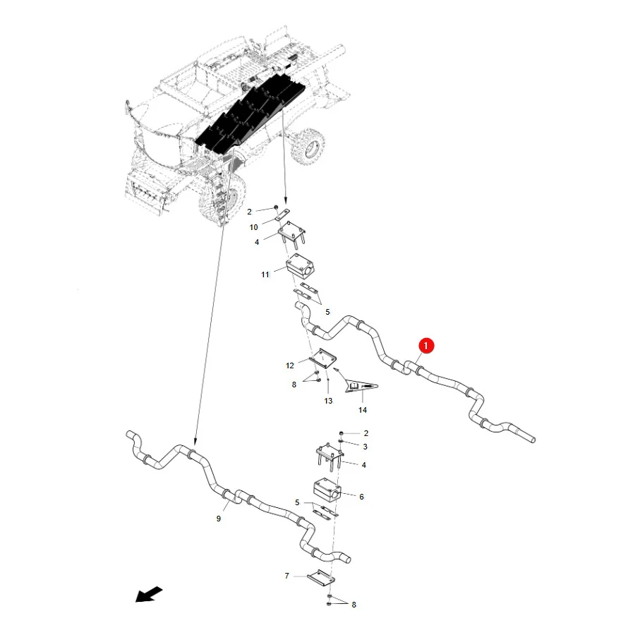 AGCO - LA322125950 - Massey Ferguson Strohschüttler-Rolle