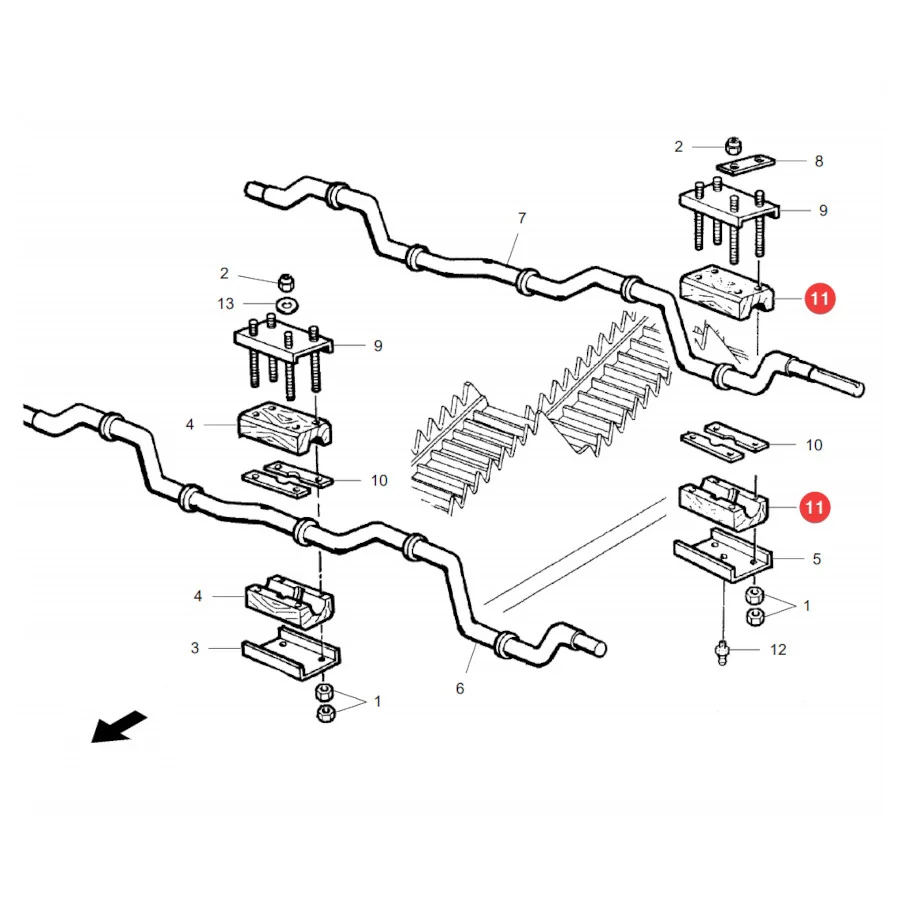 AGCO - LA322245250 - Holzlagerschale Massey Ferguson