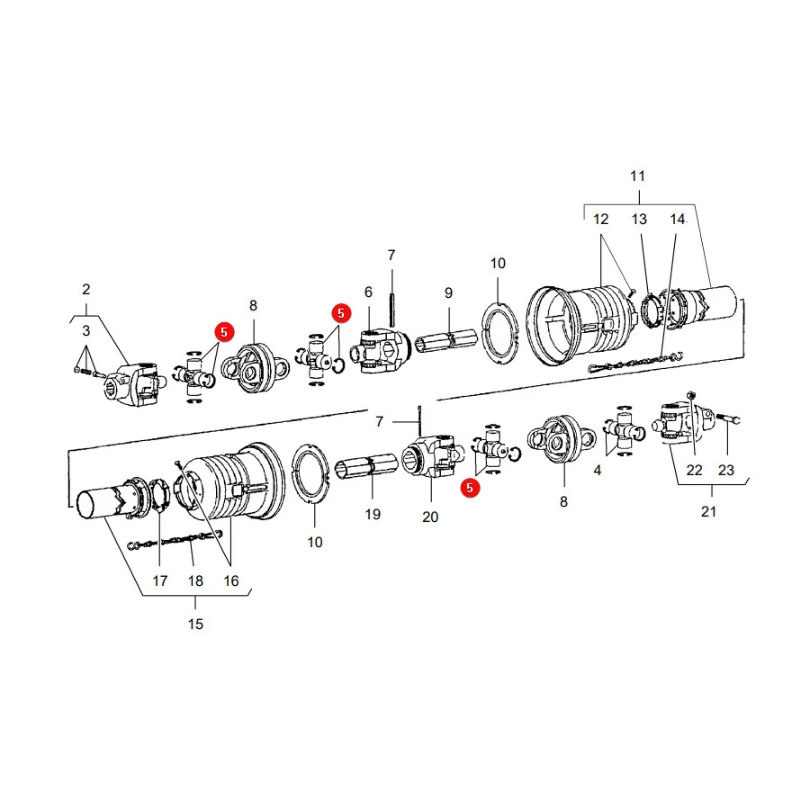 AGCO - LA322246000 - Kardanwellen-Kreuzgelenk Massey Ferguson