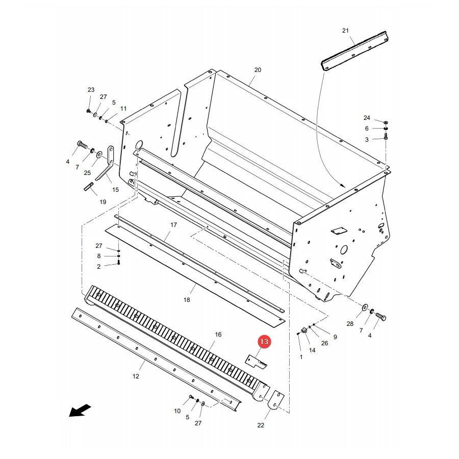 AGCO - LA322291650 - Standhächslermesser Massey Ferguson