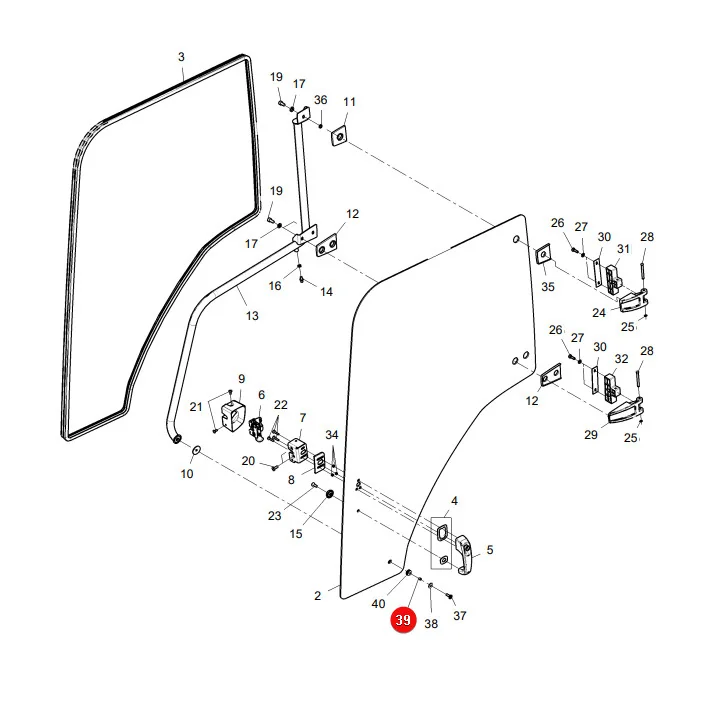 AGCO - LA322328550 - Strohhäcksler-Ablenkblechhalterung Massey Ferguson