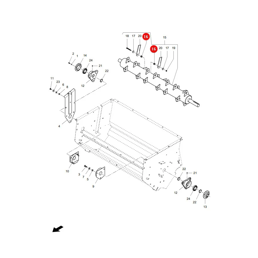 AGCO - LA322331350 - Innere Messereinlage Massey Ferguson