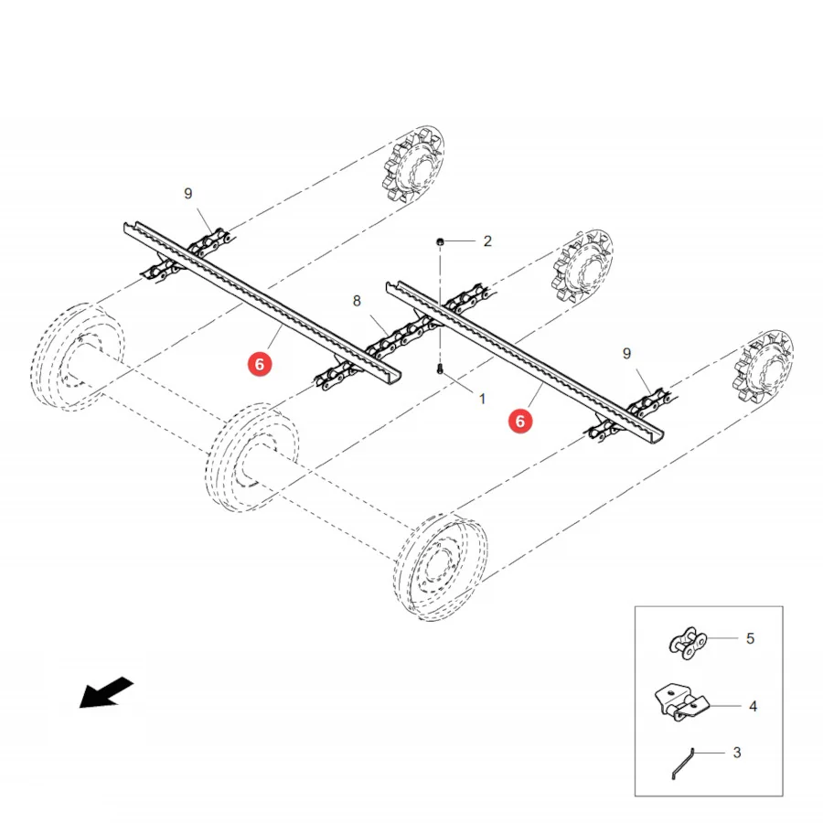 AGCO - LA322767650 - Massey Ferguson Förderbandstreifen