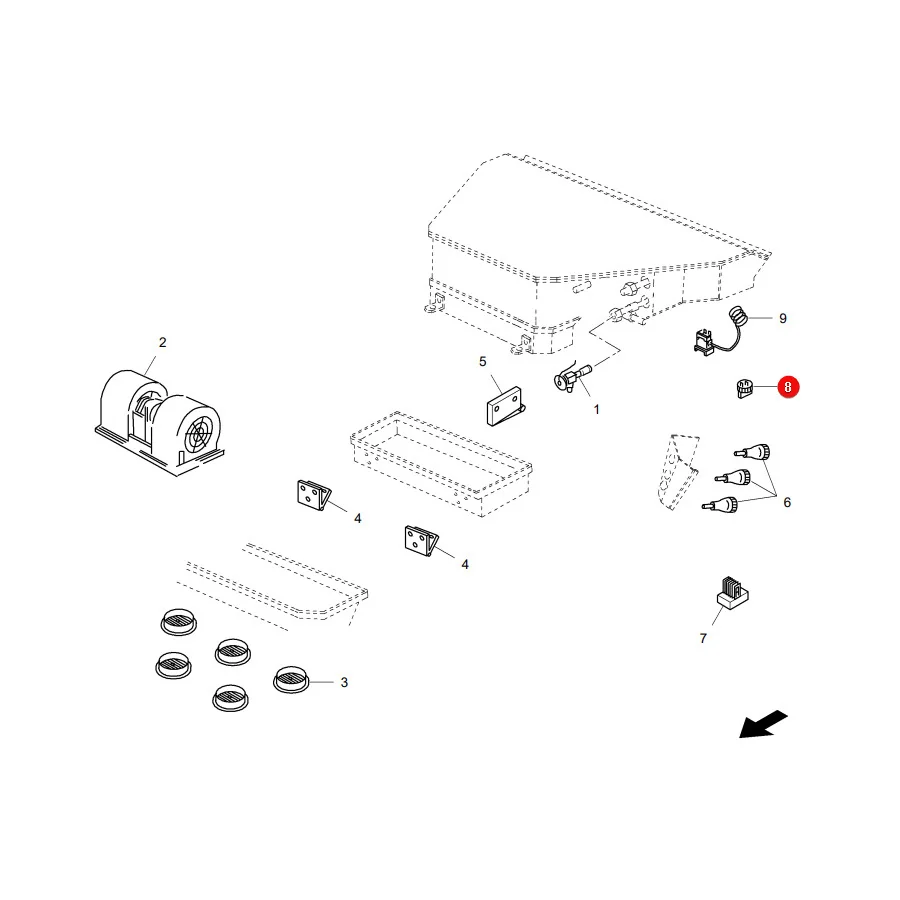 AGCO - LA322794941 - Massey Ferguson Klimaanlagen-Potentiometer
