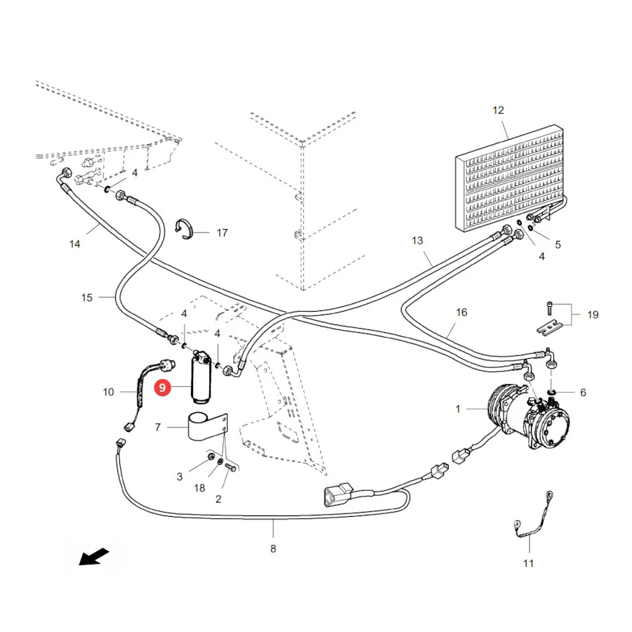 AGCO - LA322801050 - Massey Ferguson Klimaanlagen-Trockner