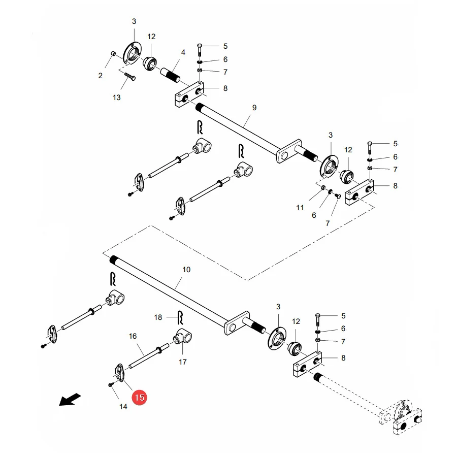 AGCO - LA322843750 - Massey Ferguson  Führung