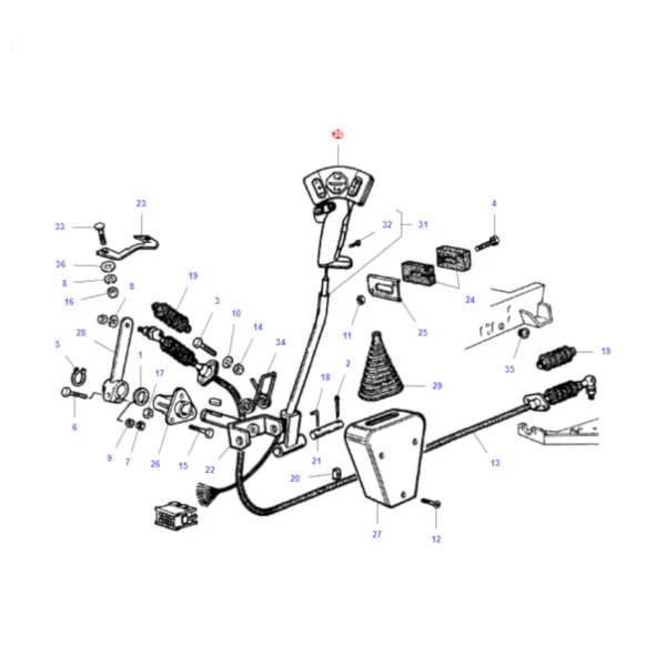 AGCO - LA322908700 - Massey Ferguson Schneidwerks-Joystick