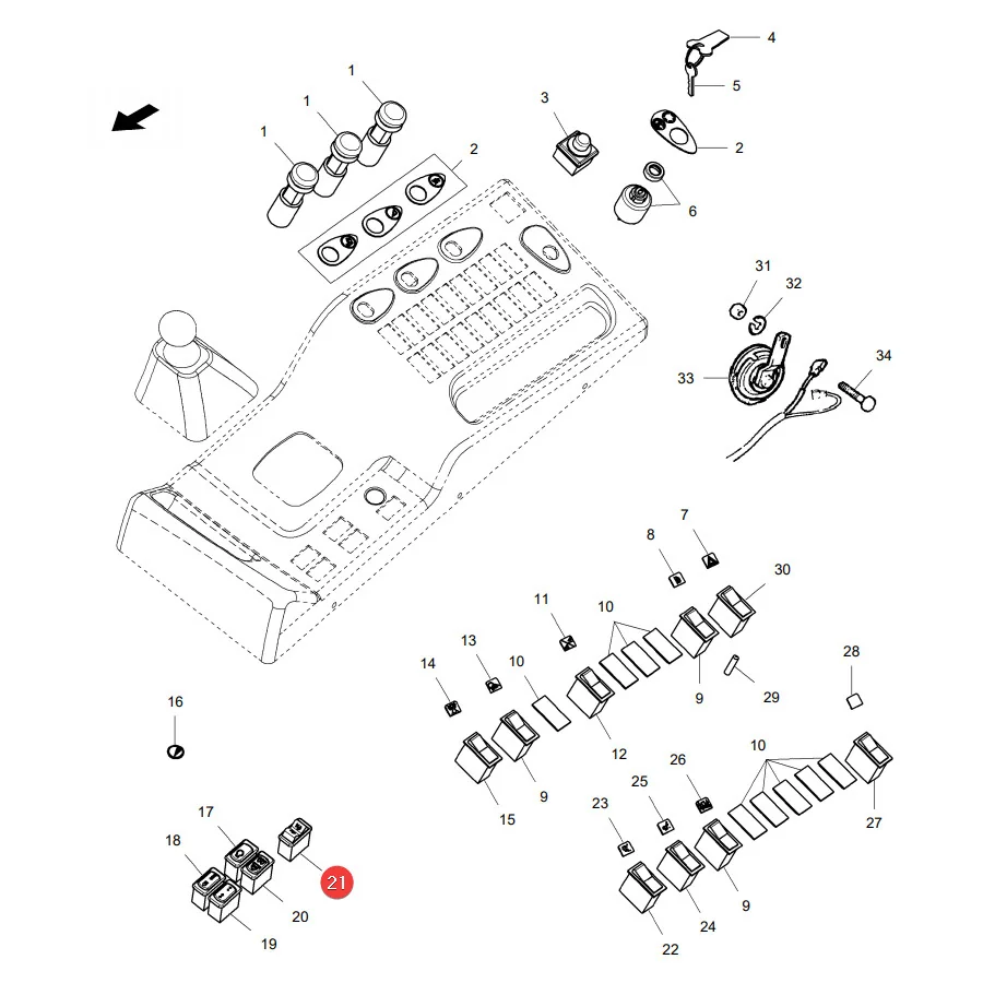 AGCO - LA322982300 - Massey Ferguson Zündschloss