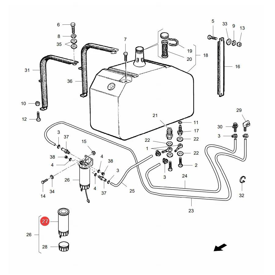 AGCO - LA323180750 - Massey Ferguson Kraftstofffilter