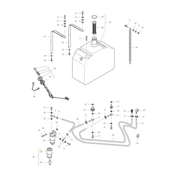 AGCO - LA323273250 - Massey Ferguson  Kraftstofffilter mit Wasserabscheider