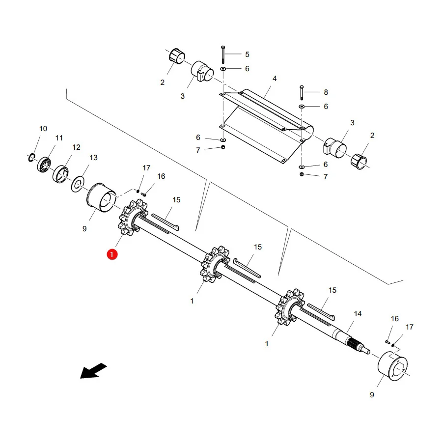 AGCO - LA323317050 - Zuführungszahnrad Z11 Massey Ferguson