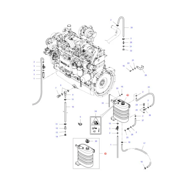AGCO - LA323434400 - Ausgleichsbehälter Massey Ferguson