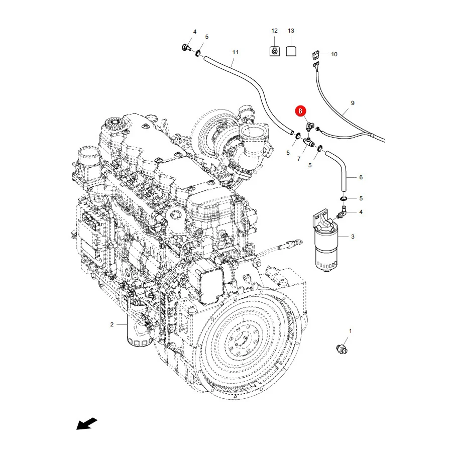 AGCO - LA323516050 - Motorsensor Massey Ferguson