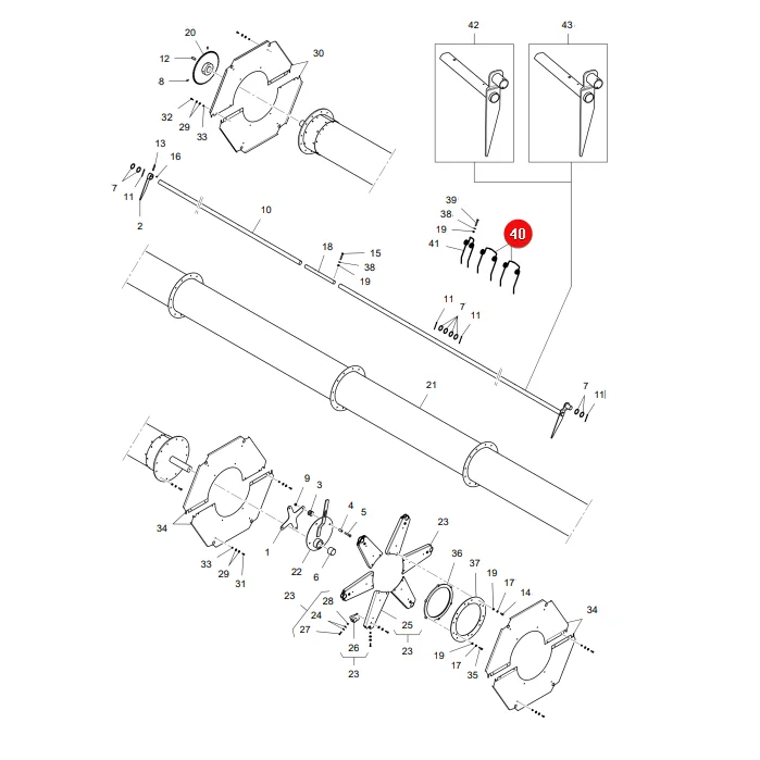 AGCO - LA323588850 - Federfinger der Haspel Massey Ferguson