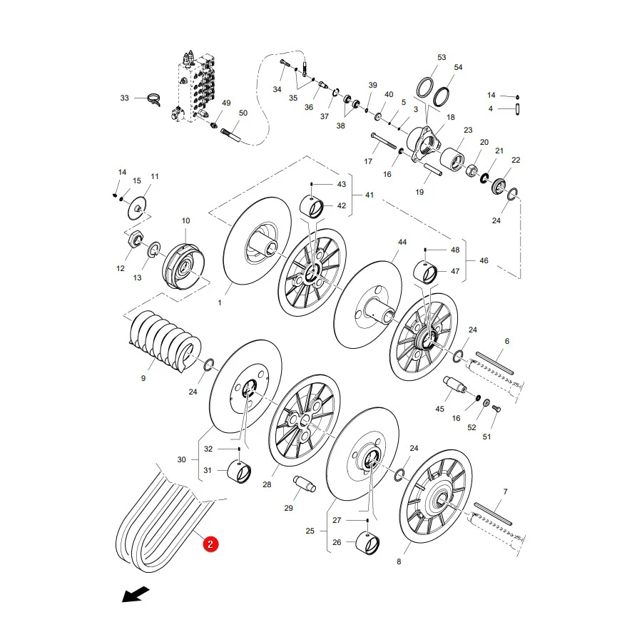 AGCO - LA340435124 - Keilriemen Massey Ferguson