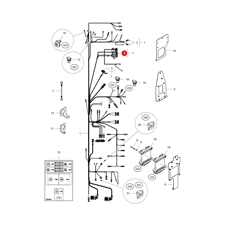 AGCO - LA340480297 - Starterrelais 70A Massey Ferguson