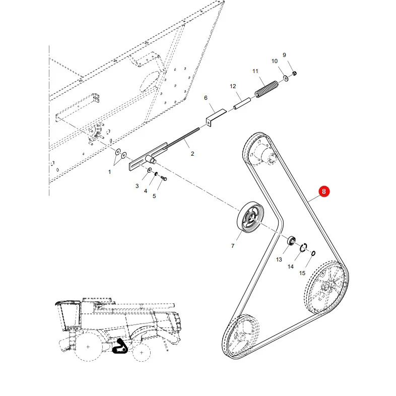 AGCO - LA344311123 - Keilriemen für Schüttlerantrieb Massey Ferguson