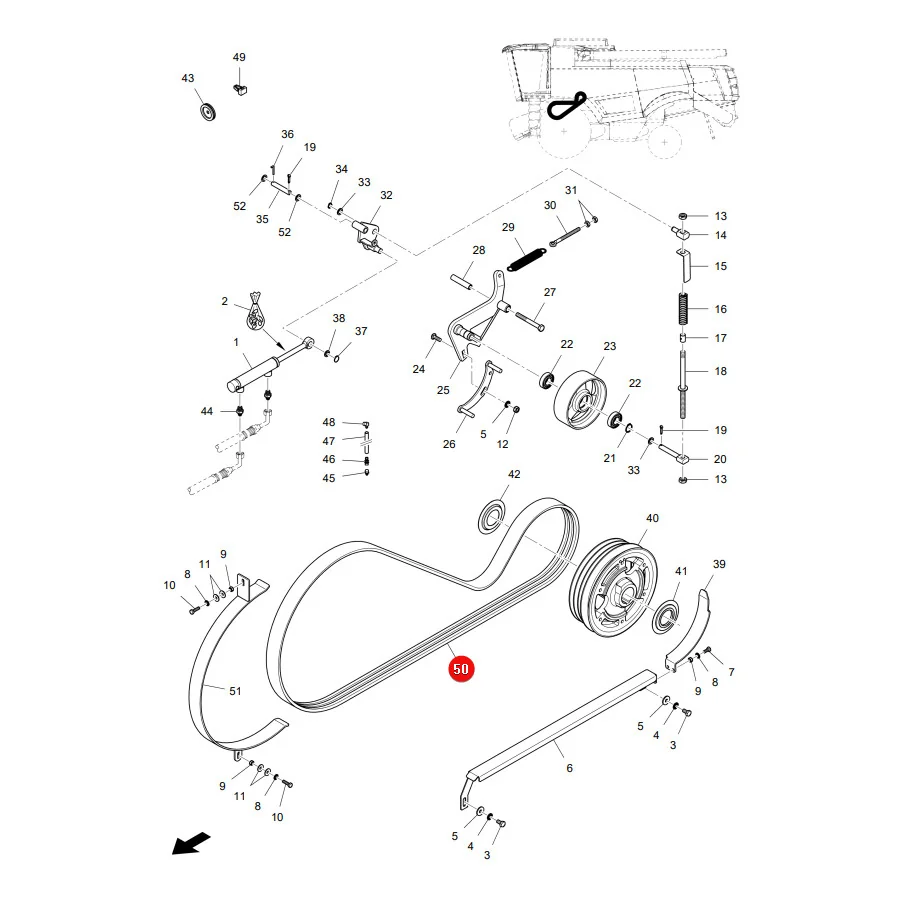 AGCO - LA344311235 - Massey Ferguson Schrägförderer-Keilriemen