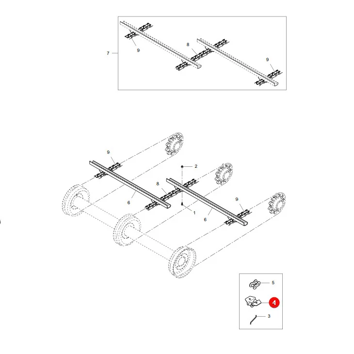 AGCO - LA344381256 - Massey Ferguson  Schrägzuführungs-Kettenglied