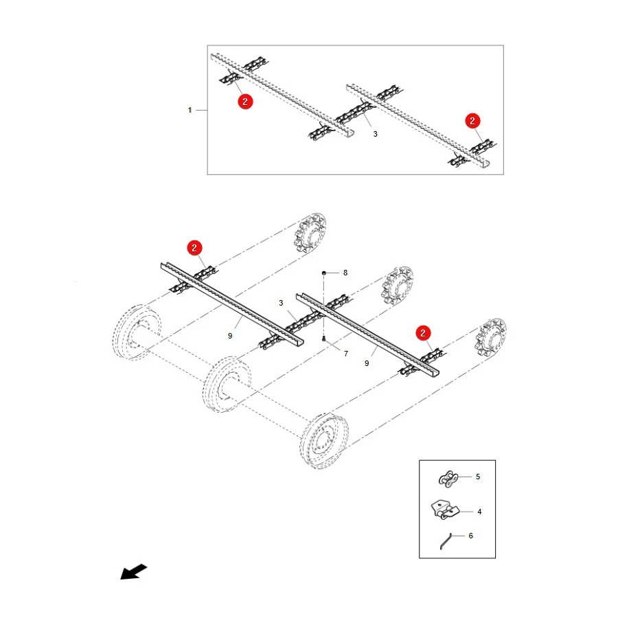 AGCO - LA344381278 - Massey Ferguson  Schrägzuführungskette