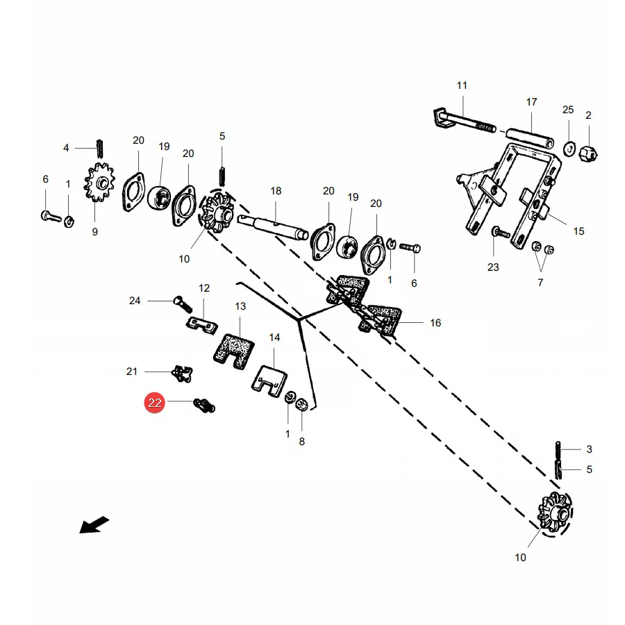 AGCO - LA344382163 - Massey Ferguson Reinigungssystem-Kettenverbinder