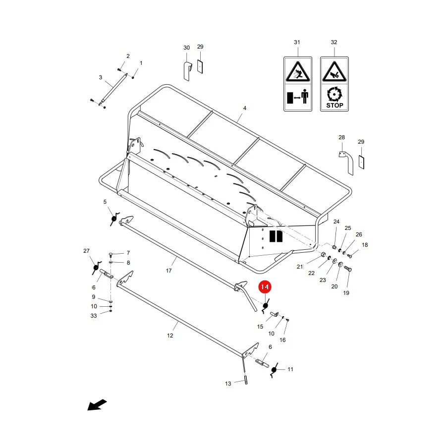 AGCO - LA350356936 - Massey Ferguson  Feder