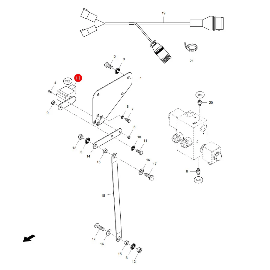 AGCO - LA410000354 - Massey Ferguson  Winkelsensor
