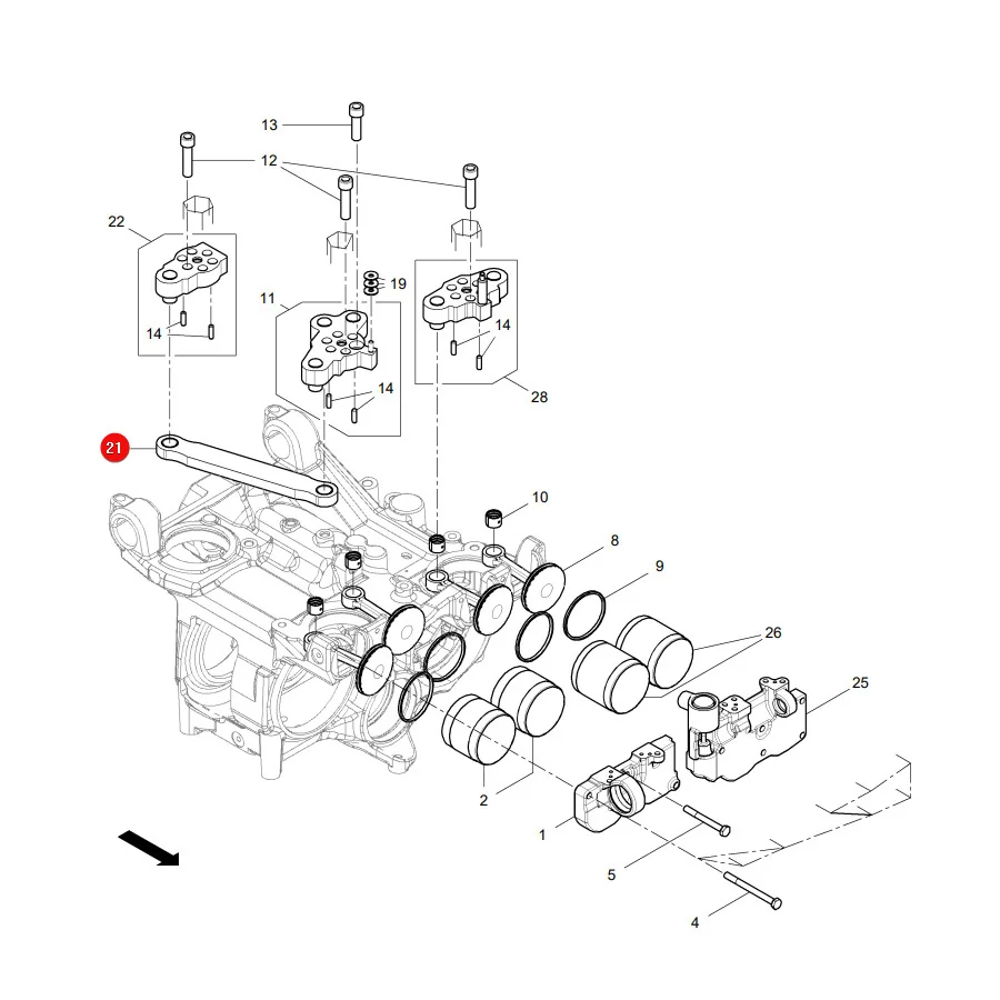 AGCO - U926103410000 - Lenker + Halterungen (2 Stück) Massey Ferguson