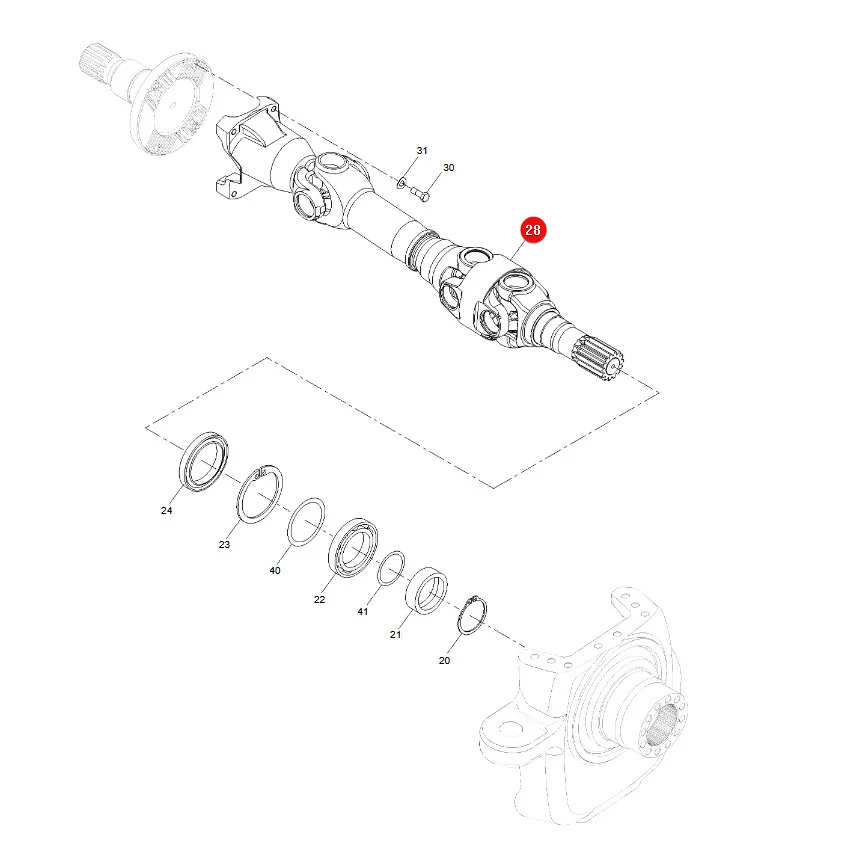 AGCO - U954300420000 - Komplette Halbachse Fendt