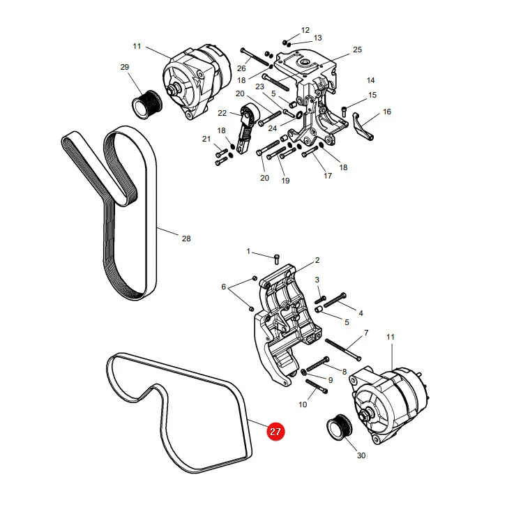 AGCO - V39985300 - Massey Ferguson 6PK1885 Lichtmaschinen-Mehrriemenriemen