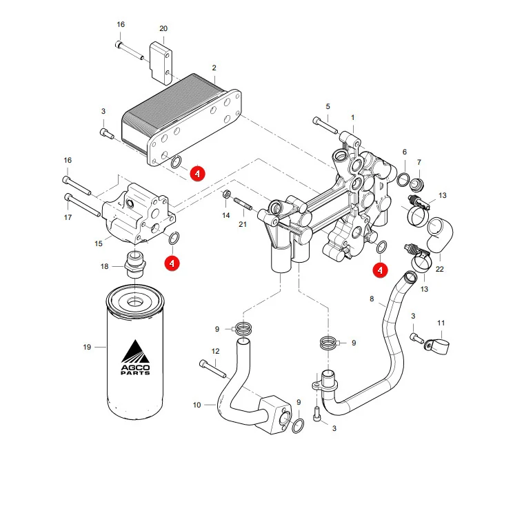 AGCO - V614602030 - Massey Ferguson  Ölkühler-O-Ring