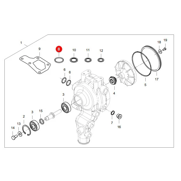AGCO - V614602930 - Massey Ferguson Kühlmittelpumpen-O-Ring